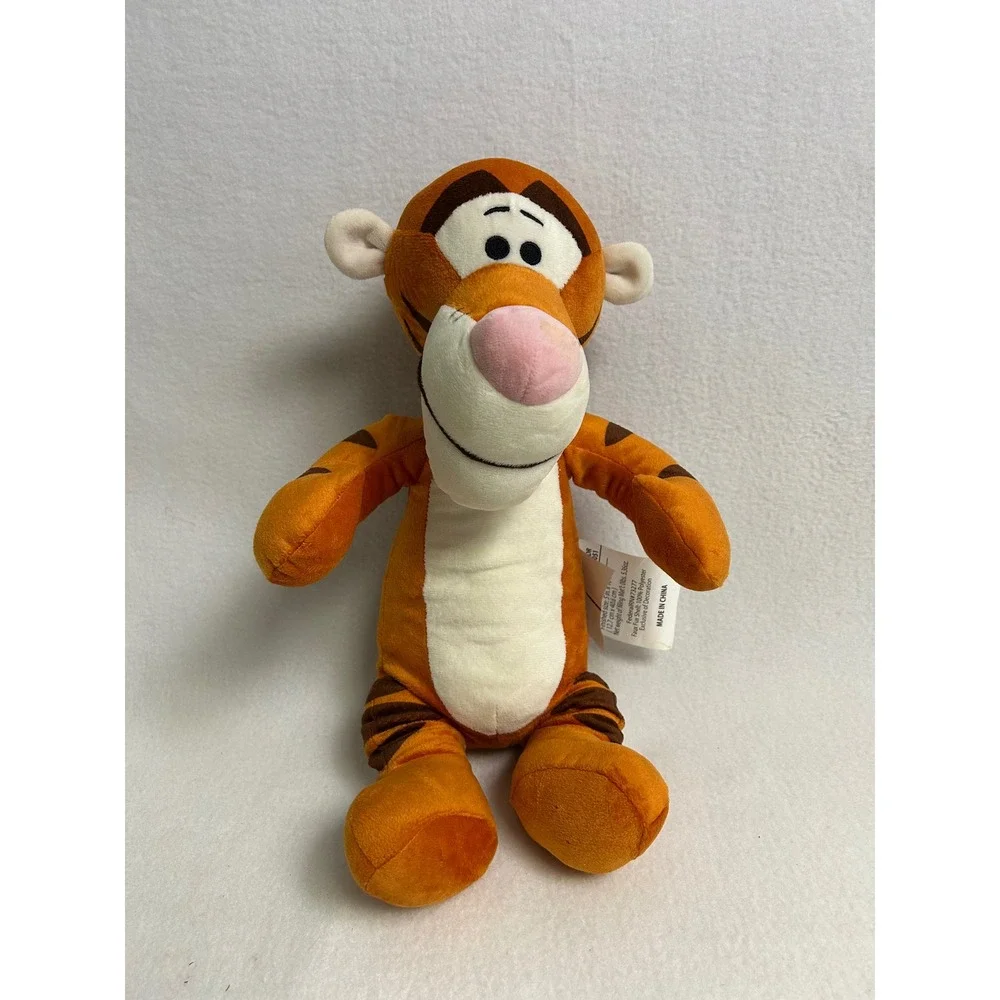 Kidcore Disney Tigger Plush OS Orange Winnie the Pooh Striped Stuffed Animal Toy